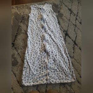 White Sleep Sack with Moon and Star Print 18-36 Montgs 85-105 Cm 100% Cotton